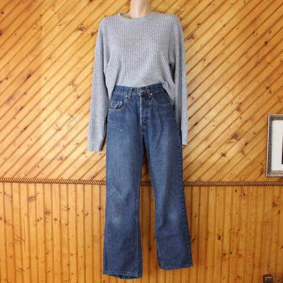 Silver Jeans Button Fly Boyfriend Size 28 Dark Denim Loose Fit Straight Leg D63 - Picture 7 of 7